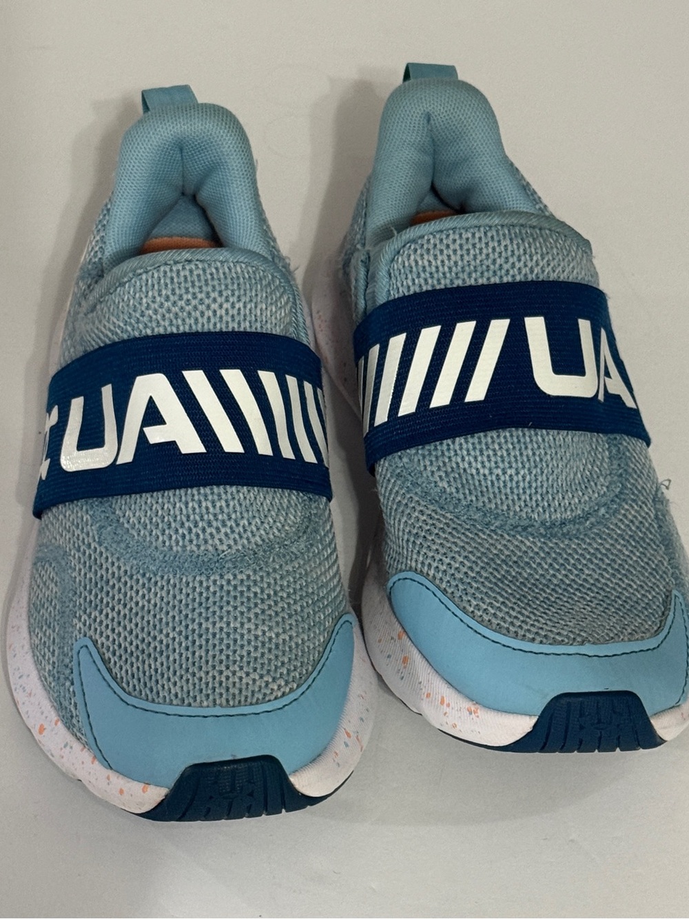Under Armour Kids Slip On Sneakers Youth 4Y Blue Athletic Running Shoes
